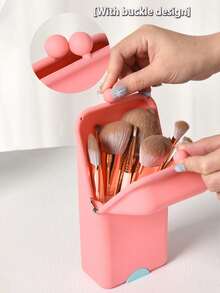 Makeup Brush Storage Bag Makeup Tools Live Streaming Travel Waterproof Portable Silicone Storage Box - Multicolor - View 2