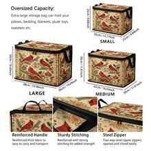 1pc Large Capacity Star-Shaped Lid Storage Box, Foldable Organizer Bin, Suitable For Blankets And Quilts, Equipped With Durable Zipper, Perfect Holiday Home Gift, Can Be Used For Under-Bed Storage. With Lid Organizer Bin, With Lid Storage Box, Extra Large Quilt Organizer Bin, With Lid Storage Box, Storage Box, With Lid Storage Box, Storage Cabinet, Medicine Storage Box, Box-Style Storage, Storage Bin, Cabinet - Multicolor - View 2