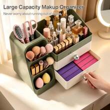 Cosmetics Storage Box Skincare Products Home Vanity Multi-Functional Layered Organizer High-End Texture Lipstick Large Capacity Makeup Storage Box Perfect Storage For Makeup Essentials - Multicolor - View 9