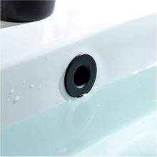 1PC Bathroom Sink Overflow Drain Cover Replacement, Push-In Metal Overflow Cap With 6-Claw Clip, 3 Colors Silver Bronze Black, Universal Fit Easy Install Basin Overflow Hole Cover - A - View 6