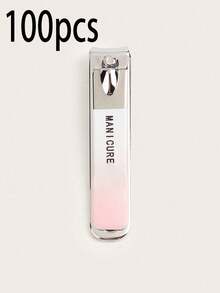 /32pcs/8pcs/1pc/ Classic Stainless Steel Nail Clippers, Silver Fingernail/Toenail Clipper Set, Sharp Blades, Portable Nail Clippers, Suitable For Nail Salons And Home Use, Nail Clipper Quantity, Wholesale Distribution - Pink - View 10