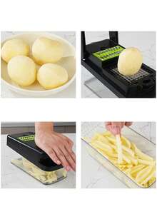 Kitchen Vegetable Cutter New Multi-Function Onion Fruit Vegetable Slicer Dicer Shredder - Multicolor - View 8