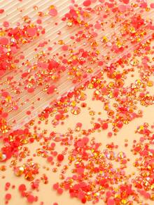2MM-6MM 混尺寸 2000顆/包 圓形平底樹脂水鑽 果凍糖 AB色 閃亮亮片 DIY 黏貼鑽石珠飾，適用於衣服、包包、鞋子、馬克杯、瓶子、保溫杯、手機、DIY配件 - 紅色43 - 查看 5