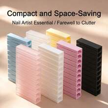 Gradient Transfer Nail Foil Storage Box, Striped Floral Nail Stickers, Nail Decals, Nail Storage Box - Multicolor - View 3