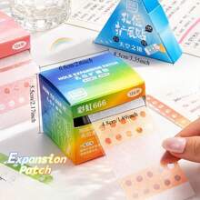 126pcs Self-Adhesive Glowing Hole Position Expansion Stickers, Loose-Leaf Notebook Accessories, Memo Photo Card Storage, Hole Puncher Accessories, Office & Study Supplies, Pull-Out Style, Single Hole/5-Hole, Exquisite Stationery Packaging, Paper Protection - 126pcs - View 3