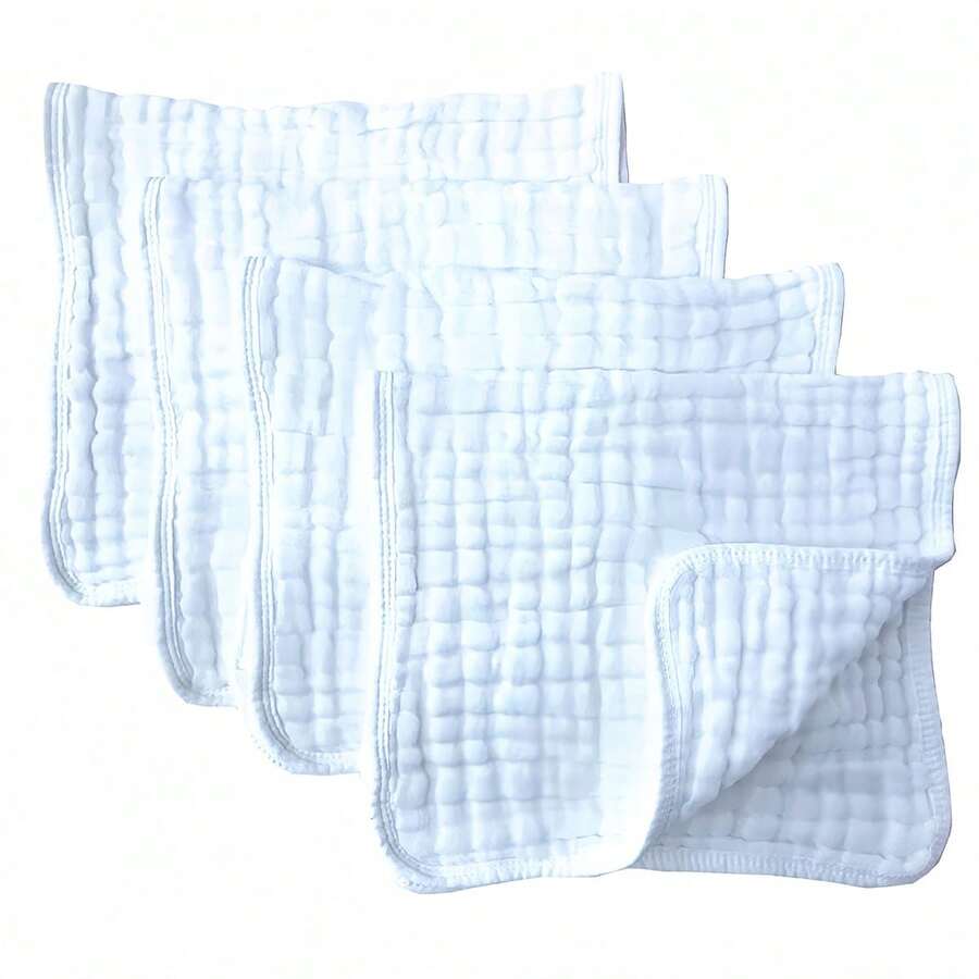 12/6/4pcs Large Burp Cloths, Cotton Burp Cloths For Babies, Highly Absorbent And Soft, 6 Layers, Size 20x10 Inches,
