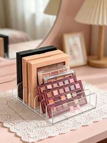 Acrylic Eyeshadow Palette Storage Box, Transparent Large Capacity Desktop Drawer-Style Storage Box, Transparent Cosmetic Organizer, Makeup Brush Holder, Perfume Storage Box, Jewelry Box, Suitable For Living Room, Dining Room, Kitchen, Bedroom - Multicolor - View 7