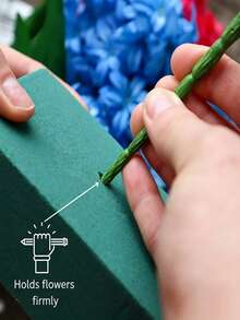 1/2/4/6pcs Universal Dry & Wet Floral Foam Bricks, Green Foam Blocks, Soft Cork For Fixing Roses, Green Soft Cork, Suitable For Floral Arrangement, Handmade DIY Bouquets, Garden Decor, Wedding Decoration And Garden Planters - Square - View 6