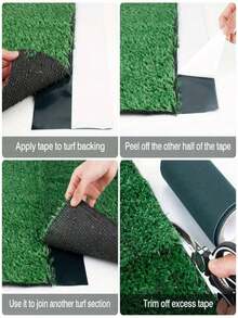 1 Roll Artificial Turf Self-Adhesive Seam Tape, Turf Carpet Connection Tape Suitable For Artificial Turf Carpet, Self-Adhesive Artificial Turf Tape Suitable For Lawn Garden Carpet, Connecting Outdoor Carpet - Army Green - View 10