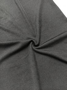Plus Size Women's Solid Color Elastic Waist Flare Casual Long Pants - Black - View 10