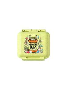 Mini 6-Compartment Portable Pill Box, Medicine Storage Box, Travel Pill Box, 6-Compartment Small Pill Box, Printed With "All My Medications" And Pill Pattern, Sealable Pill Box, 6-Day Weekly Pill Box, First Travel Pill Box, Daily Vitamin Pill Box, Pocket Pill Box, Exquisite Storage Box, Essential For Home And Travel. - Multicolor - View 12