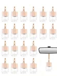 Botella Difusora de Aroma para Coche Personalizada con Foto/Texto, Colgante Vacío para Aceites Esenciales, Diseño Clásico de Vidrio Rectangular, Adecuado para Decoración de Coche y Hogar, Botella de Fragancia, Estilo Clásico Sin Batería Requerida - Multicolor - Ver 8