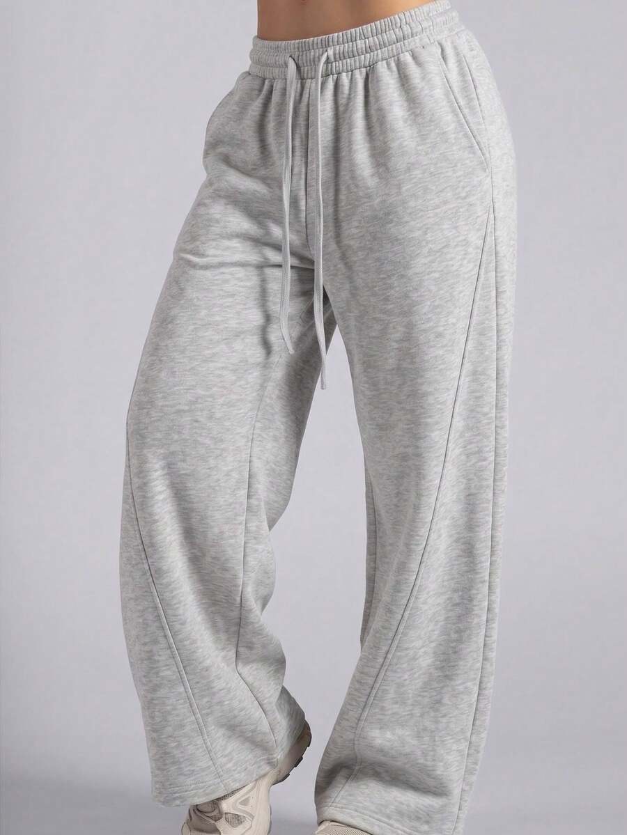 Women's Long Drawstring Loose Fit Sweatpants, Comfortable Loose Autumn Loungewear