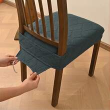 1/4/6pcs Solid Color Chair Back Cover & Seat Cushion, Home Dining Chair Pad, Living Room Home Decor, Halloween Decoration - Multicolor - View 22