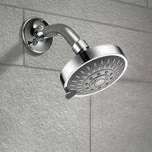 4 Inch Round Overhead Shower Head, Bathroom Rain Shower Head, Wall-Mounted Shower Head For Home, 5 Water Output Modes, Easily Switchable, Rain, Pulse And Other Water Flow Effects To Meet Different Bathing Needs. The Outer Shell Is Made Of Polished Plating, Corrosion-Resistant And Rust-Proof, With A Simple And Elegant Silver Appearance. Quick Installation And Replacement Without Complex Tools. Evenly Distributed Water Holes, Smooth And Powerful Water Flow, Suitable For Home Bathrooms, Apartments - 1 Shower Head - View 8