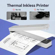HPRT MT610 A4 Portable Thermal Printer, Bluetooth A4 Paper Mini Printer, Suitable For Tattoo, Office, Home, Inkless High-Definition Printing - Multicolor - View 4