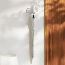 1pc No Drill Mop Broom Holder, Self‑Adhesive Wall Mount Mop Organizer Hook, Heavy‑Duty Utility Hanger For Bathroom Kitchen Home Storage - Multicolor - View 9