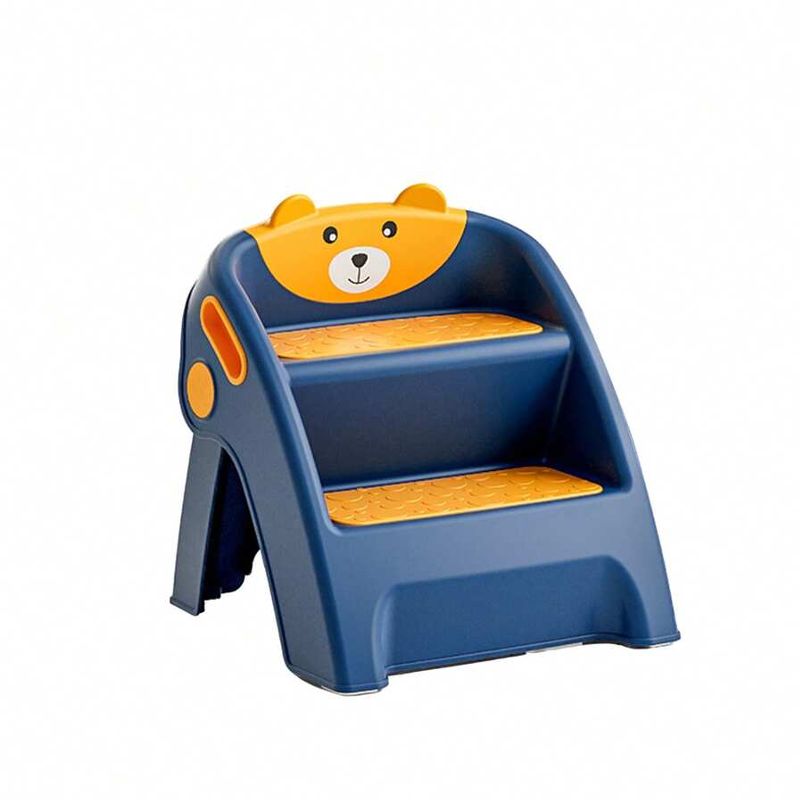 UBRAVOO 2‑Step Toddler Step Stool, A‑Frame Potty Training Stool With Slip‑Resistant Surface, Durable Structure, Quick 10‑Second Assembly For Bathroom Sink - Blue - View 1