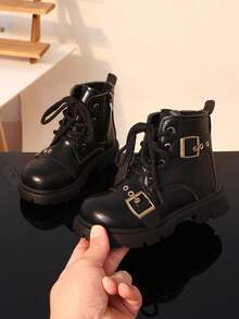 Children's Boots New Style Single Layer Non-Slip Casual Boots - Black - View 7