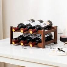 Wine Rack Tiered Divider Display Wine Bottle Storage Wine Rack Can Hold 6/8/9/12/16 Bottles - View 18