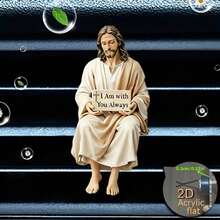 Jesus Acrylic Car Air Vent Clip, Christian Faith Decor With Scent Chip, Religious Auto Interior Accessory Gift - A - View 2