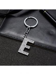 A-Z Initial Letter Keychain, Shiny Crystal Key Ring For Women, Best Friend Gift, Birthday Gift - Silver - View 8