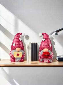 1 buah Ornamen Dekorasi Furnitur Kerajinan Resin, Patung Kelinci Xinfeng dan Cinta, Ornamen Resin Hadiah Ulang Tahun Dekorasi Rumah - B - View 6