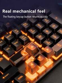 AKKHOO Set Keyboard dan Mouse Gaming Mekanik RGB Bercahaya, Kombo Keyboard dan Mouse Berkabel untuk Komputer Desktop dan Laptop - Hitam - View 4