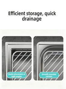 1pc Sink Draining Rack, Stainless Steel Triangular Sink Organizer, Space-Saving, For Placing Sponges, Dish Soap, Dishcloths, Brushes, Rags, Sponges, Kitchen Countertop Organizer Shelf, Home Kitchen Supplies - View 6