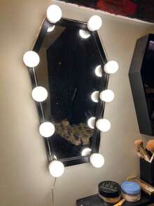 1pc 4/6/8/10/12/14/16 Bulbs Vanity Mirror Light, LED Makeup Mirror Light, Mirror Bulbs, USB Powered, 3-Color Adjustable Brightness, Suitable For Bathroom, Bedroom Makeup Lighting, Gift - White - View 4