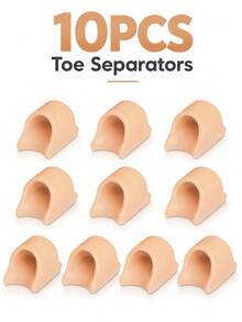 Separadores de dedos reutilizables de gel, adecuados para los dedos gordos, férulas acolchadas suaves para los dedos, almohadillas para pies para hombres y mujeres - Cómodas y suaves, con diseño ergonómico - Cuidado de los pies - Protector de dedos de los pies - Ver 8