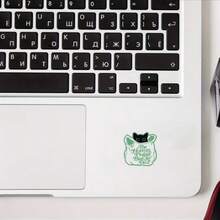 1pc Healing Tote Bag Black Cat "The Horrors Persist" Print Sticker - Artistic And Inspirational Phone Case Decoration - Durable Matte, Self-Adhesive Bumper Sticker, Suitable For Cars, Laptops, Water Bottles - Multi-Functional And Durable Design. - View 2