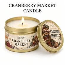 EVODUCK 1pc Peppermint Candy Scented Christmas Candle 3oz Mini Tin With Gift Box & Card, Sweet Vanilla Sugar Mint Scent, Office Desk Cubicle Winter Decor, Secret Santa Gift Exchange Stocking Stuffer For Friends Coworkers Home Fragrance - Christmas Candle - View 18