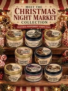 EVODUCK 1pc Peppermint Candy Scented Christmas Candle 3oz Mini Tin With Gift Box & Card, Sweet Vanilla Sugar Mint Scent, Office Desk Cubicle Winter Decor, Secret Santa Gift Exchange Stocking Stuffer For Friends Coworkers Home Fragrance - Christmas Candle - View 13