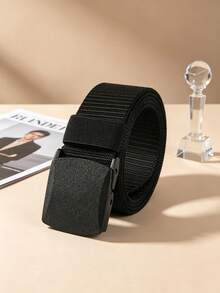 3/2/1pc Men's Nylon Tactical Belt, Plastic Buckle Casual Belt, Thick Adjustable Military Belt For Students' Daily Outdoor Use - Multicolor - View 12