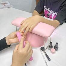 1pc Foldable Nail Arm Rest, Foldable Stand, Bottom Can Hold Nail Lamp, Portable, Suitable For Mobile Nail Artists - Multicolor - View 3