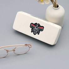 Fashionable And Fashion Glasses Case, Unisex Glasses Storage Case, Portable Square Large Glasses Case, Elegant PU (Polyurethane) Glasses Case, All Seasons - Grey - View 7
