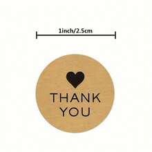 550-delars set (500 st/rulle kraftpapper + 50 st etiketter) runda självhäftande etikettklistermärken, tack-klistermärken, namnetiketter för artikelklassificering - Visa 7