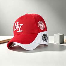 1pc Men's "NY" Print Adjustable Hat, UV Protection Sun Hat, Suitable For Hiking, Climbing, Travel - Multi-color - View 8