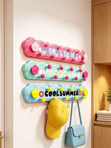 1pc Suction Cup Rotatable Row Hooks, No‑Drill Strong Load‑Bearing Wall Hangers, Multicolor Dopamine Style, Plastic Material, Multi‑Scene Use For Bathroom Kitchen Entryway Behind Door, Household Storage Organizer Hooks For Daily Home Organization - Multicolor - View 9