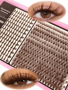 Queenice Order 1 Receive 3 Boxes, Dark Brown Spiky Manga Cluster Lashes, Thick Dense Segmented Individual False Eyelashes, Ultra‑Soft Reusable DIY Fluffy Volume Lash Clusters, Easy Self‑Application For Anime‑Style Daily Party Festival Eye Makeup - D - View 2