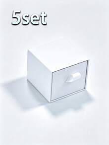 1/5/10 piezas Caja de joyas rosa, caja de almacenamiento con cajón pequeño, soporte portátil para exhibición de pendientes, anillos, collares y pulseras, forro de esponja negra, apilable, almacenamiento de tocador de dormitorio, organizador de joyas de viaje, almacenamiento de cosméticos diarios y accesorios pequeños, caja de embalaje de regalo - Multicolor - Ver 18