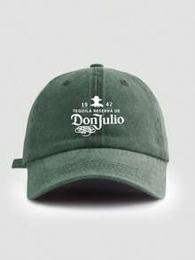 1pc Unisex Letter Print "DONJULIO" Decorative Vintage Distressed Washed Baseball Cap Trucker Hat Dad Hat, Suitable For Outdoor Use, Travel, Hiking, Beach Vacation - Multicolor - View 2