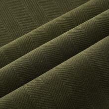 1 buah Sarung Bantal Pinggang Warna Hijau Zaitun, Sarung Bantal Persegi Panjang Motif Tulang Ikan dengan Lis Pinggiran, Sarung Bantal Dekoratif untuk Sofa Ruang Tamu (Isi Bantal Tidak Termasuk) - Dark Green - View 4