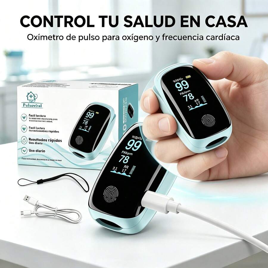Oximeter & Accessories - Baby Blue - View 1