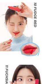 Rom&Nd Blur Fudge Tint 霧面唇釉 絲絨啞光妝效 柔焦唇紋 防暈染 保濕配方 輕盈舒適 - #01 柚子珊瑚色 - 查看 3