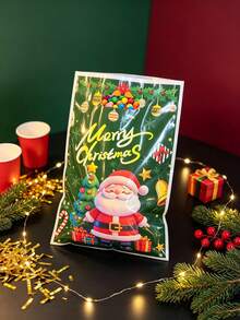 5/10/20pcs Christmas Gift Bags/Candy Bags - Snowflake Pattern & "Merry Christmas" Print Design, Suitable For Holiday Gift Packaging And Party Supplies - View 4