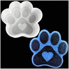 Cat Paw Silicone Mold, Heart Paw Print Resin Mold, Aromatherapy Plaster Mold, Handmade Candle Mold, Soft Silicone Material, Smooth Demolding, Non-Stick, Clear Detailed Texture, Suitable For DIY Aromatherapy Decor, Resin Crafts, Home Handmade Creations - Multicolor - View 4