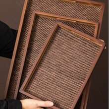 Chinese Style Black Walnut Solid Wood Tray, Breakfast Tray, Suitable For Stationery, Housewarming Party, Party Decoration, Gathering, Outdoor Camping And Gift Giving - Brown - View 1