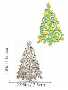 1PC Christmas Tree Metal Cutting Dies, Embossing Stencil DIY Craft Die Cuts For Card Making, Scrapbooking, Photo Album Paper Decorative Template Mould - Christmas Tree - View 10